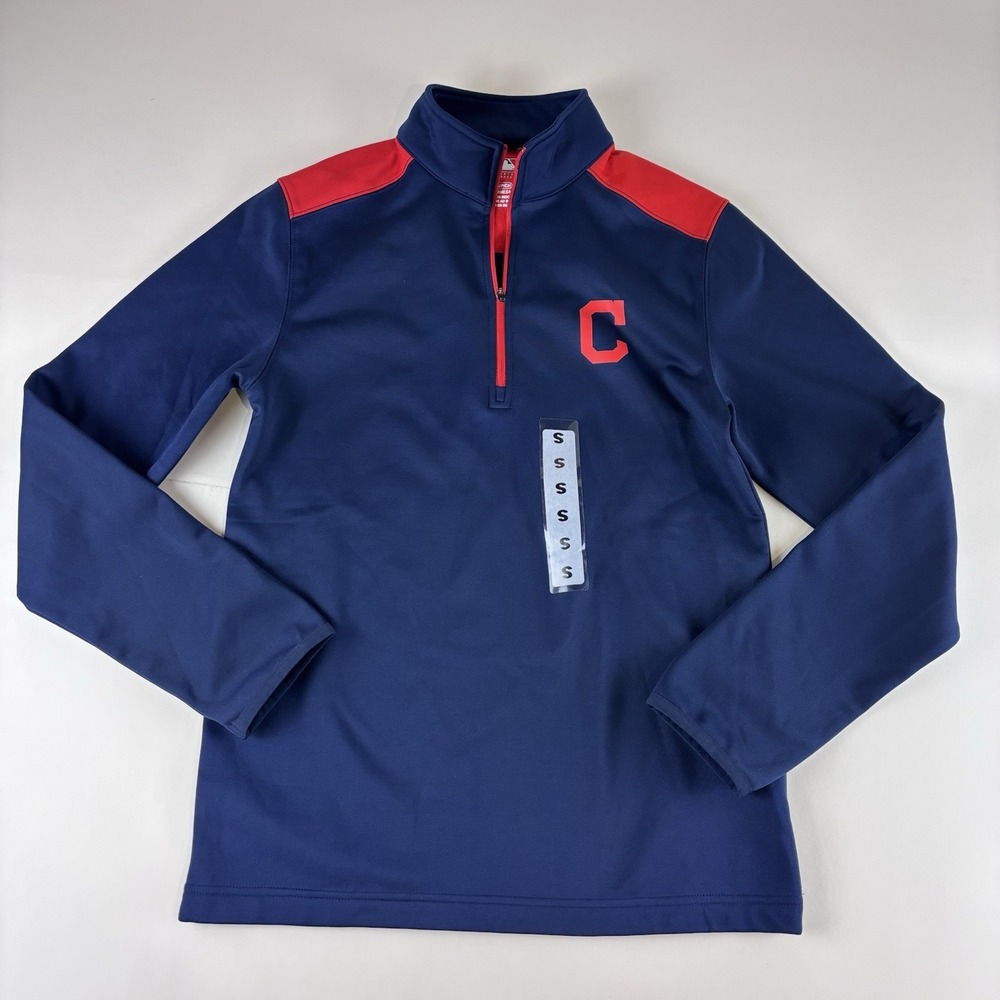 Cleveland Indians Baseball Pullover Small 1/4 Zip Genuine Merch Guardian New
